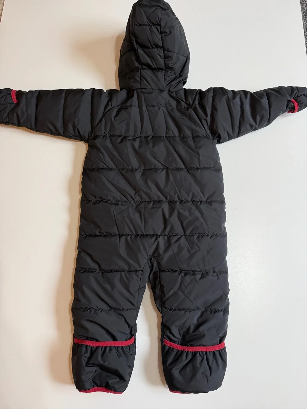 Jordan Jumpman Baby Snow Suit  Black with Red Trim- 18 months